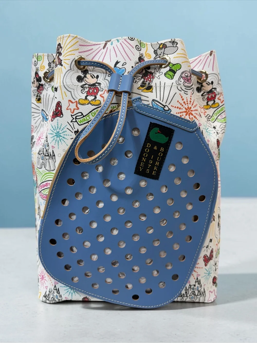 Disney Parks Sketch Dooney & Bourke Pickleball Racket Sling Bag New with Tags